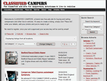 Tablet Screenshot of classifiedcampers.com